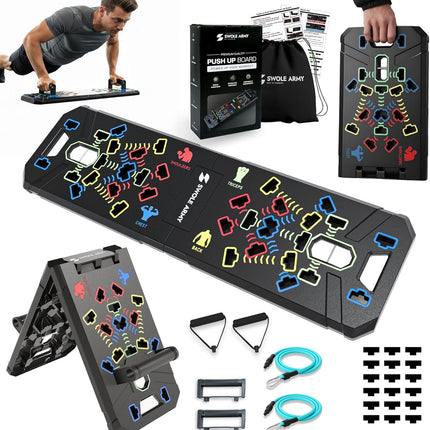 20-in-1 Push Up Board Home Gym Equipment Foldable Workout Board for Men Women