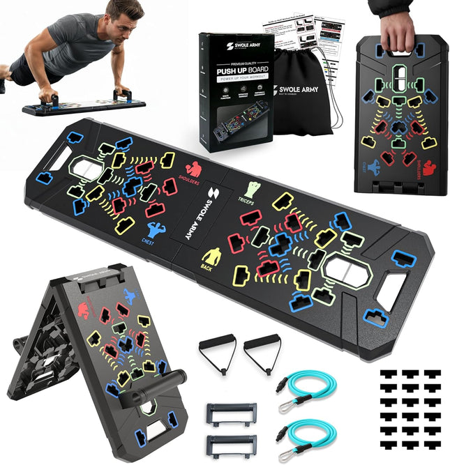 20-in-1 Push Up Board Home Gym Equipment Foldable Workout Board for Men Women