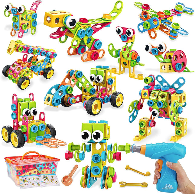 199PCS STEM Building Blocks Toy, Educational Construction Set for Kids 3–8+