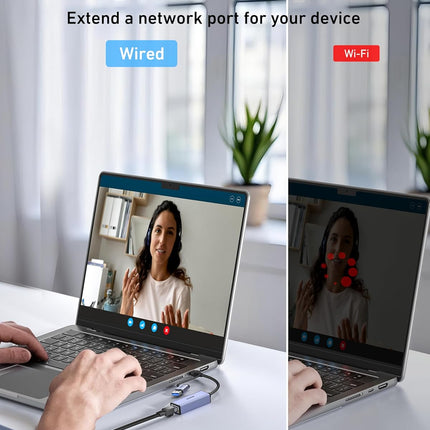 USB 3.0 to Gigabit Ethernet Adapter USB C to RJ45 LAN for MacBook Windows
