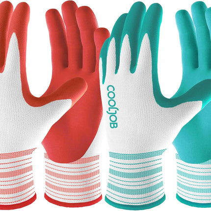 6-Pack Garden Gloves for Ladies – Medium, Rubber Grip, Outdoor & Indoor