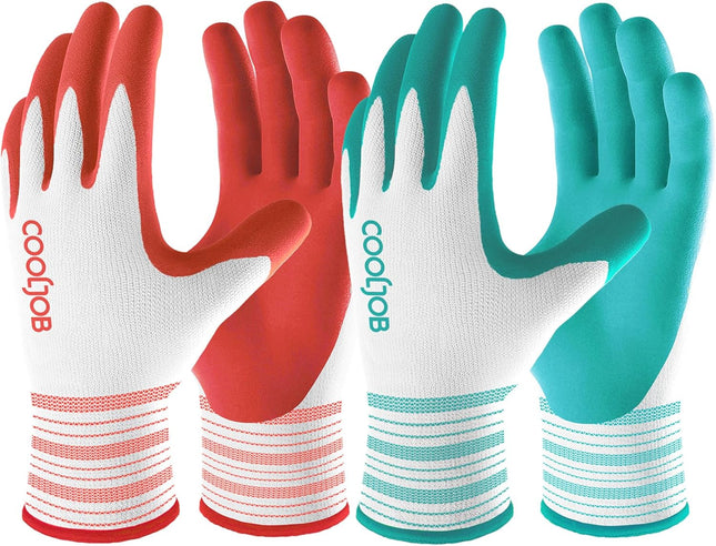 6-Pack Garden Gloves for Ladies – Medium, Rubber Grip, Outdoor & Indoor