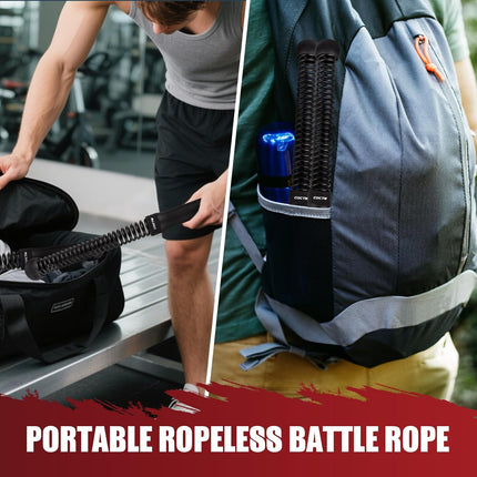 Battle Rope for Home Gym Heavy Duty Portable Ropeless Weighted Rope HIIT Arm Trainer