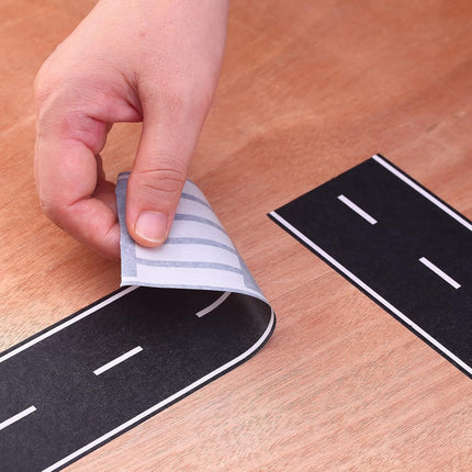 Black Track Tape for Kids – Toy Car Race Track Decorations, 2 Rolls (2.4" x 33')
