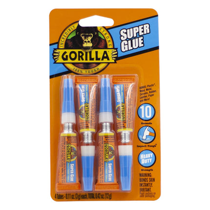 Super Glue Clear – 4 Tubes, 3g Each, Fast-Setting All-Purpose Adhesive