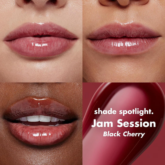 Glow Reviver Lip Oil Jam Session Tinted High Shine Jojoba Oil Vegan