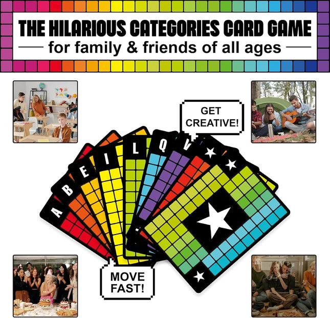 Spit Out First Categories Card Game Family Party Game Ages 14+ 2-7 Players
