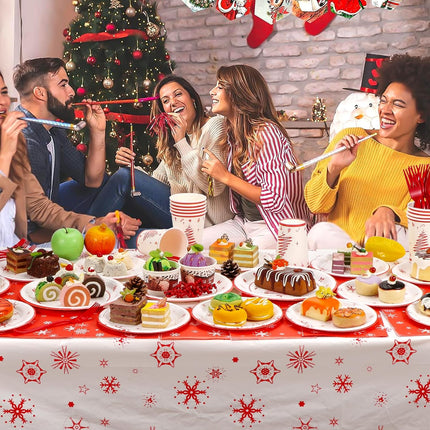 Merry Christmas Party Plates and Napkins Disposable Holiday Tableware