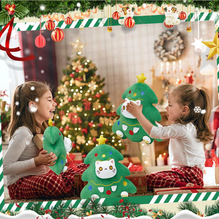 Christmas Cat Plush Toy – 12-Inch Soft Kawaii Kitten Stuffed Animal