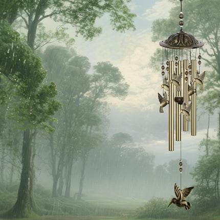35in Hummingbird Wind Chimes, Beautiful Outdoor Gift for Women & Moms