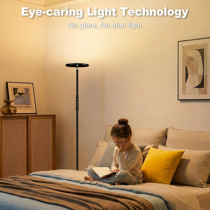36W LED Torchiere Floor Lamp 3600LM Dimmable 69 Inch Standing Lamp with Remote