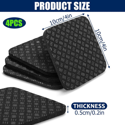 4 Pack Anti Vibration Pads for Peloton Bike Treadmill Floor Protectors