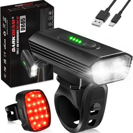 Ultra Bright 4000LM Bike Light – Front Headlight & Rear Light for Night Riding