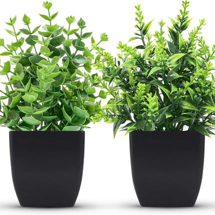 2pcs Artificial Plants for Bathroom Bedroom Kitchen Shelf Decoration