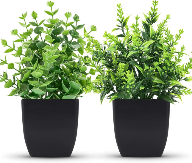2pcs Artificial Plants for Bathroom Bedroom Kitchen Shelf Decoration