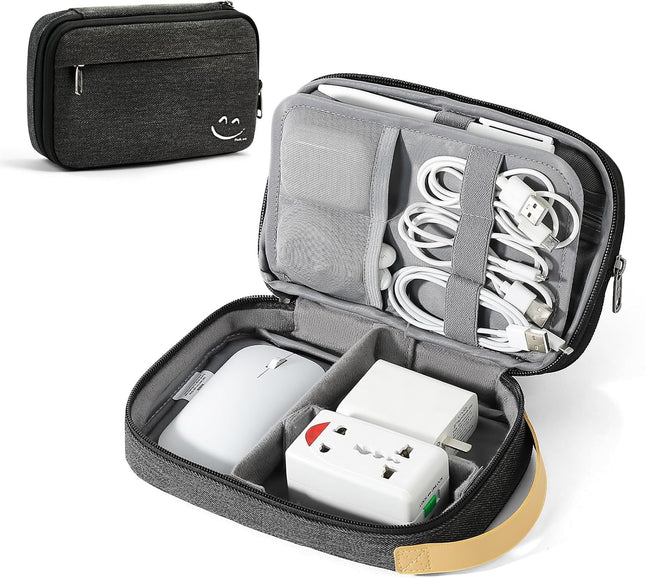 Electronic Organizer Travel Case – Cable, Charger & SD Card Storage Bag