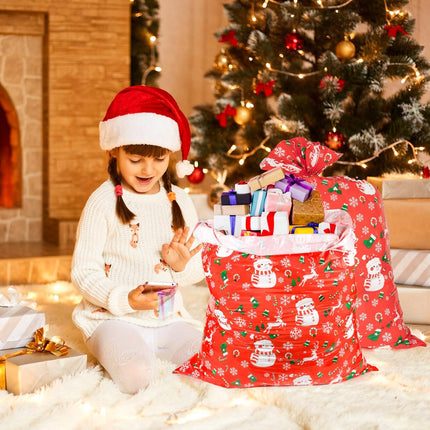 3-Pack Large Christmas Gift Bags – 36"x36" Jumbo Holiday Gift Wrap