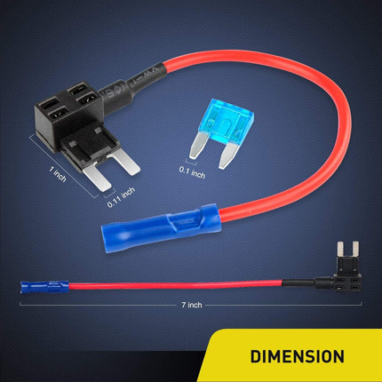 50034R 10 Pack 12V Car Add-A-Circuit Fuse Tap – Mini Blade Fuse Holder & 120 PCS Kit