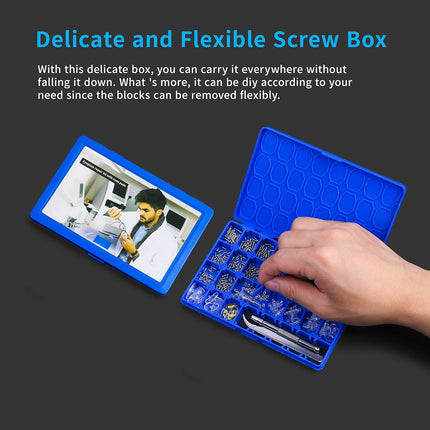 Magnetic Eyeglass Repair Kit with Precision Screwdriver Screws Nose Pads Tool Set