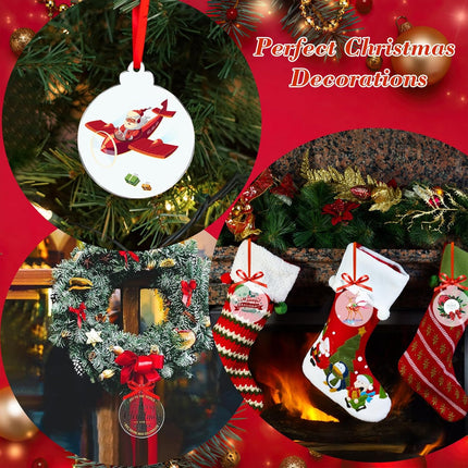 50-Piece Clear Acrylic Ornaments Set – 3-Inch Round Blank Circle Discs with Stickers for DIY
