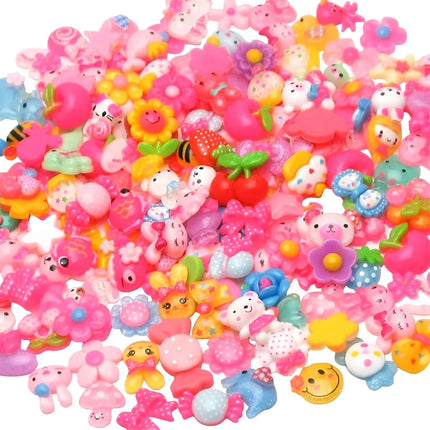100PCS Mixed Flatback Resin Buttons for Scrapbooking DIY Craft Projects