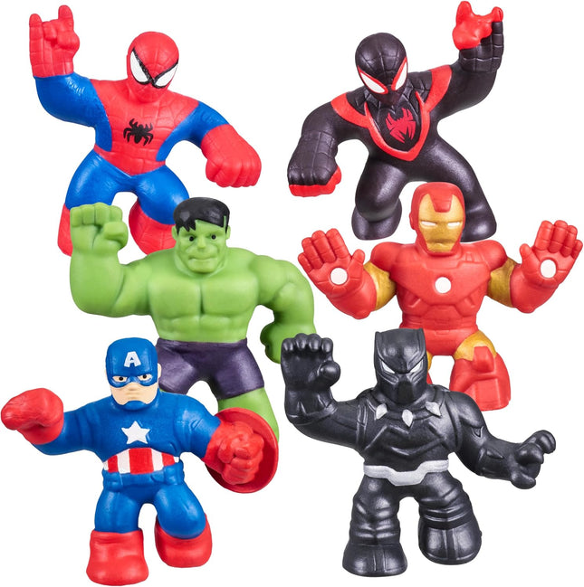 Marvel Heroes of Goo Jit Zu Mega Mini 6 Pack, Stretchy Squishy Superhero Figures