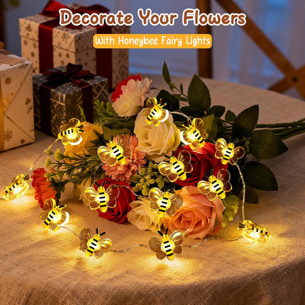 Bee Fairy Lights 10ft 30 LED – Cozy Room Decor for Teens, Girls, Boys & Dorms