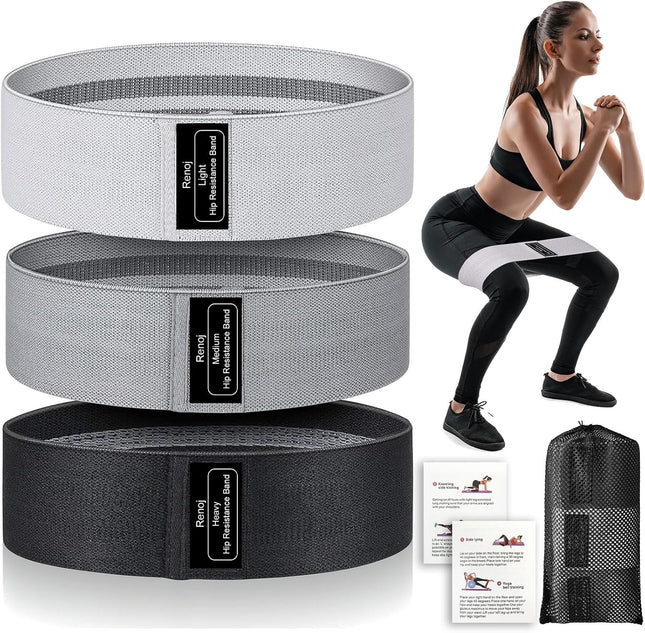 3-Set Resistance Bands – Heavy, Medium, Light Loops for Pilates & Yoga