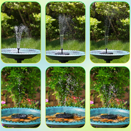 Upgraded Solar Water Fountain – 6 Nozzles, Floating Pump for Bird Bath & Garden