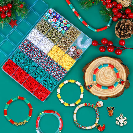 Christmas Beads for Bracelets 3000PCS | Clay Beads DIY Jewelry & Crafts