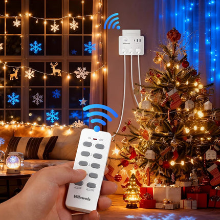Remote Control Outlet W03RC06 – 3 Outlets, 3 USB Ports, 100FT RF Range