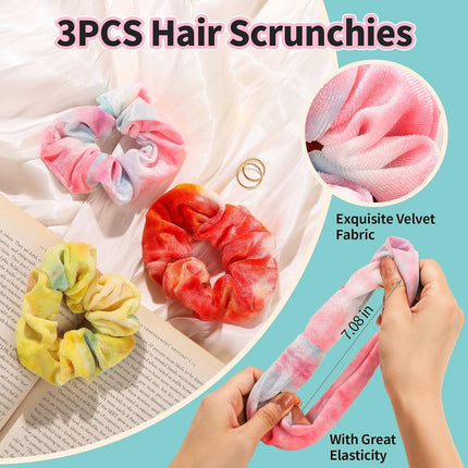 6PCS Spa Headband Set Makeup Face Wash Bands Scrunchies Bow Hair Accessories