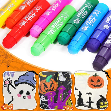 12 Washable Paint Sticks – Non-Toxic Tempera Colors for Kids & Students