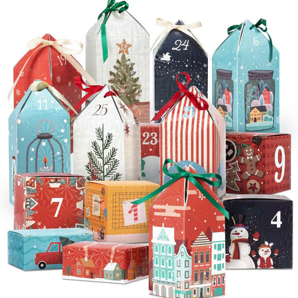 25PCS Christmas Countdown Boxes – DIY Numbered Advent Calendar for Family & Friends