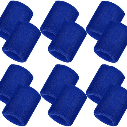 12 Pcs Neon Sweat Wristbands Sports Sweatbands for Men Women Tennis Gym 80s