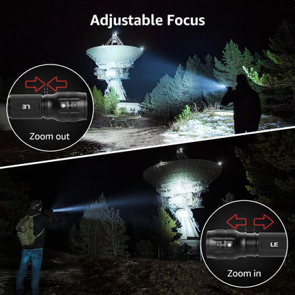 Waterproof High Lumen Flashlights 2 Pack for Outdoor and Emergency Use