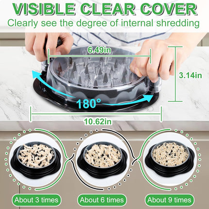 Upgrade Chicken Shredder Tool Twist Large Meat Twister Non Slip Black Kitchen