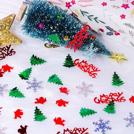 60g Christmas Confetti Mix – Glitter Snowflake, Star, Elk & Santa Table Décor