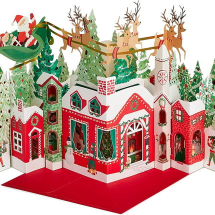 Paper Wonder Pop-Up Christmas Card – Jumbo Accordion Village Table Decoration