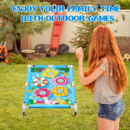 Bean Bag Toss Game for Kids, Portable Cornhole Set with Bean Bags, Indoor Outdoor Yard Toy
