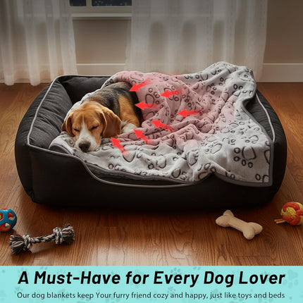 Small Dog & Cat Blanket – Soft Washable Pet Bed Throw, 24x32 Inches