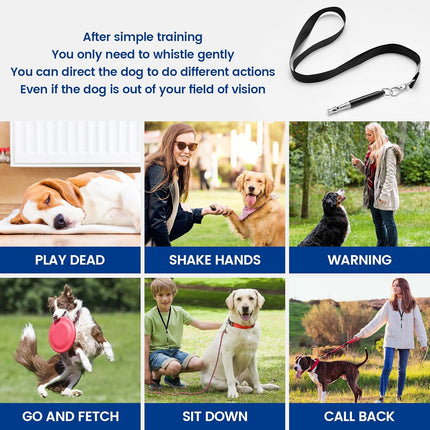 2-Pack Adjustable Dog Whistle for Training & Recall – Silent, Long-Range, with Lanyard