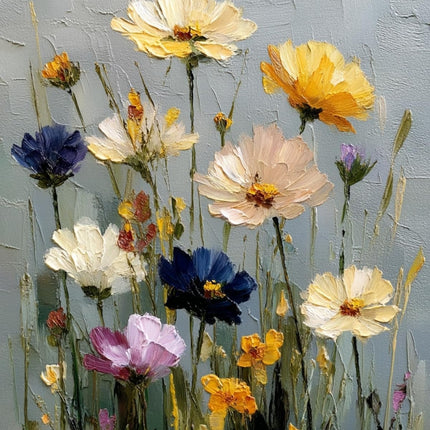 Wildflower Paint by Numbers Kit for Adults, 16x20in Canvas, DIY Acrylic Painting