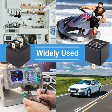 4PCS 5-Pin 40A Waterproof 12V Automotive Relays, Starter Relay Switch for Cars