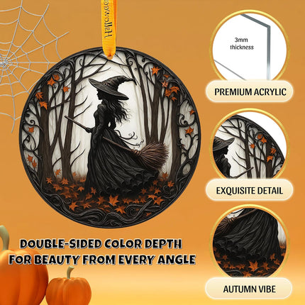 Halloween Witch Suncatcher Ornament, Feminine Power Decor & Gift for Women