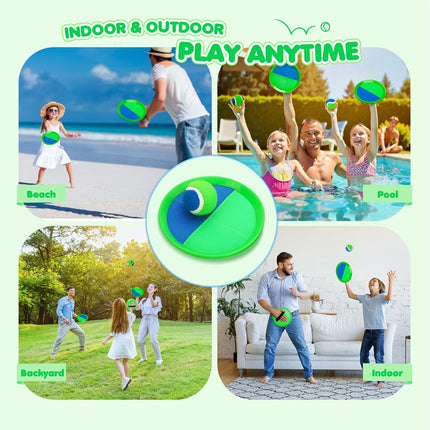 Upgraded Toss and Catch Ball Set – Sturdy Outdoor Pool & Beach Toy for Kids