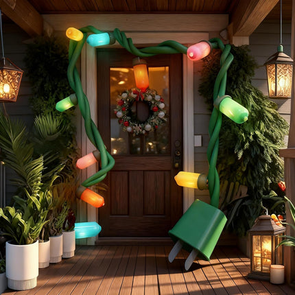 Christmas Giant Socket String Lights 17Ft, 10 Waterproof C26 Multicolor Bulbs