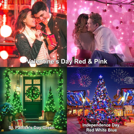 100 LED 33ft Color Changing Twinkle Lights with Remote for Indoor/Outdoor