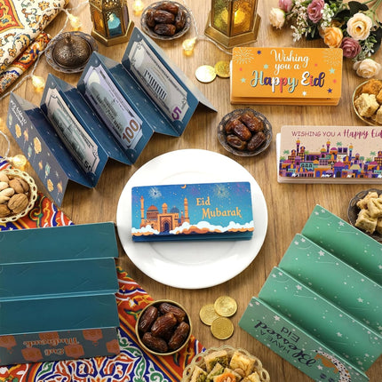 6PCS Eid Mubarak Cash Envelopes Ramadan Mubarak Money Gift Holder