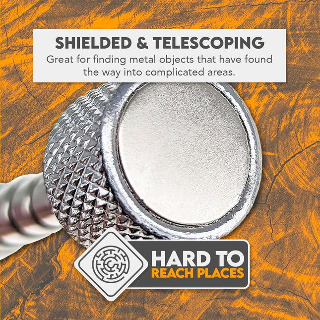 30-Inch Telescopic Magnetic Pick-Up Tools (2-Pack) – 15lb Pull Capacity, Stainless Steel Shaft